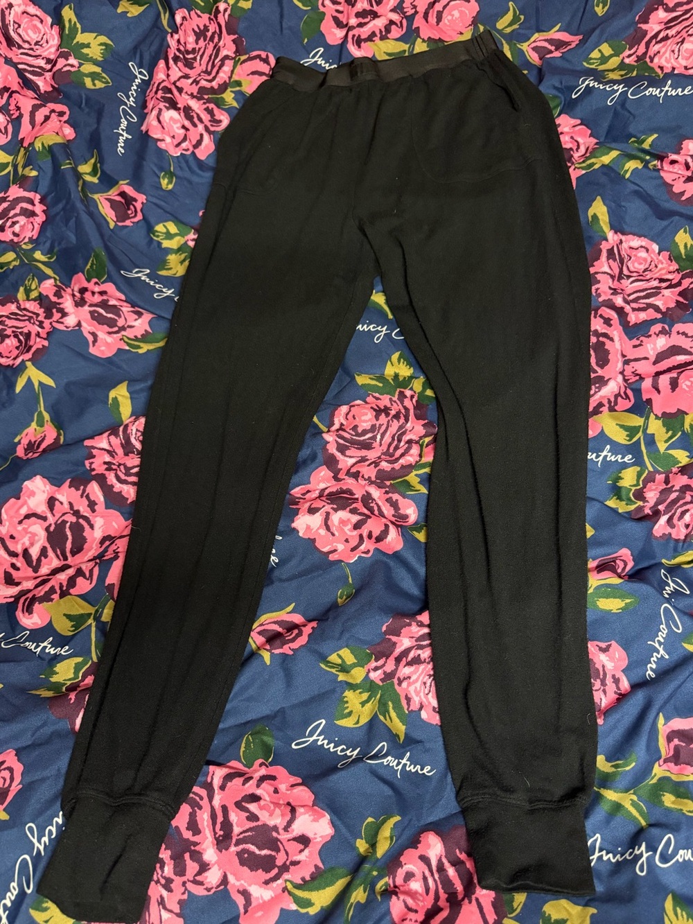 PINK Victoria's Secret Black Cozy Jogger Pants